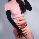 Long Cashmere Knitted Gloves