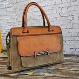 Two Toned Vintage Leather Bag