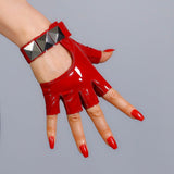 Leather Fingerless Gloves for Woman